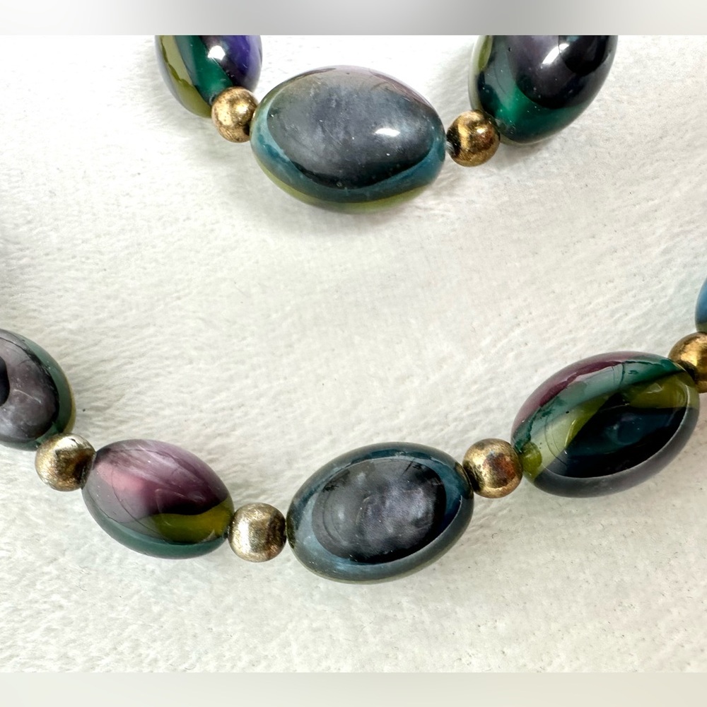 ❌SOLD 💜Vintage Beaded Necklace - Picture 5 of 7